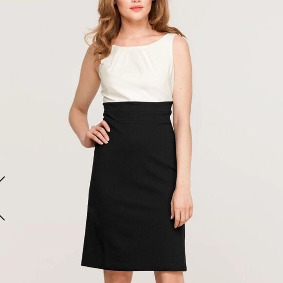 BRAND NEW STUDIO ONE SLEEVELESS TWO -TONE IN A 60s RETRO LOOK WOMEN"S DRESS - Picture 1 of 14